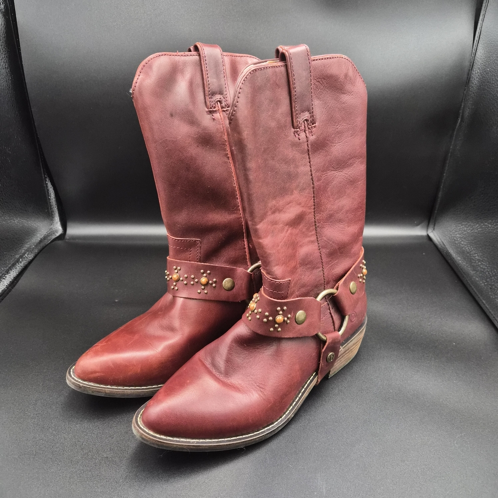 Dingo Burgundy Leather Boots